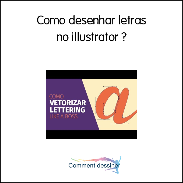 Como desenhar letras no illustrator